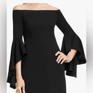 Vince Camuto - off the shoulder flutter sleeve dress.